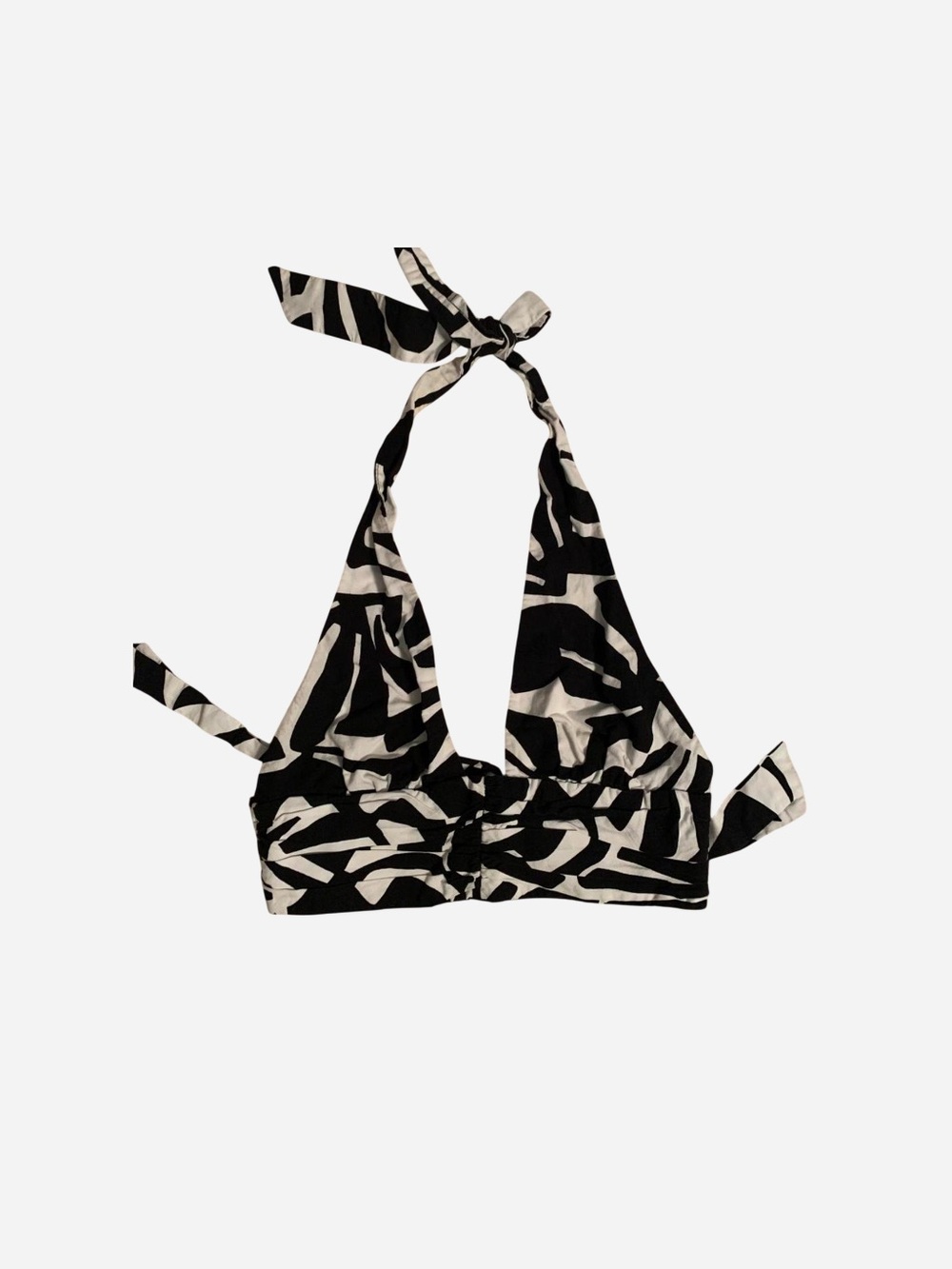 Zara - Black & Cream Abstract Top